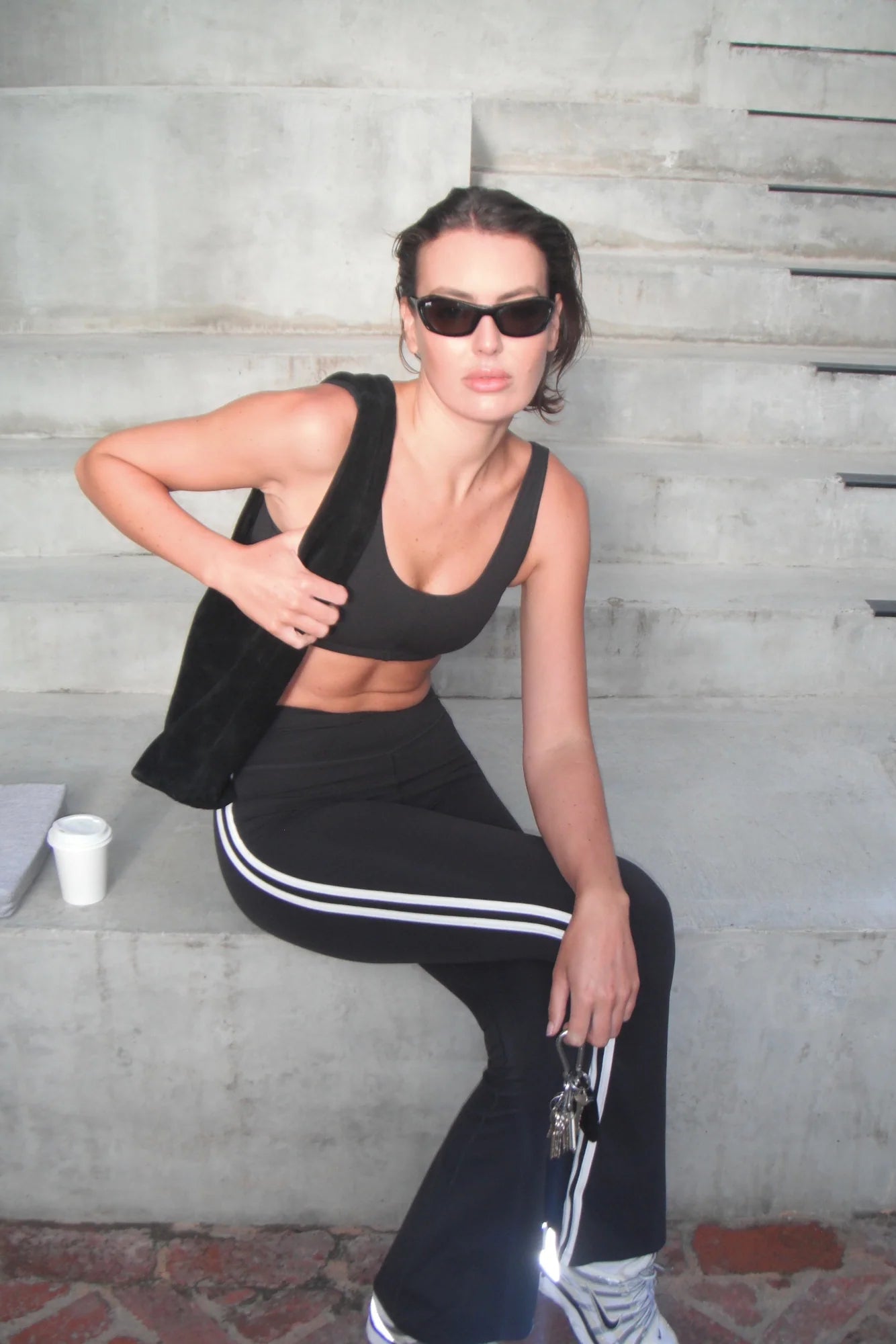 Vibration Flare - Black with White Stripes