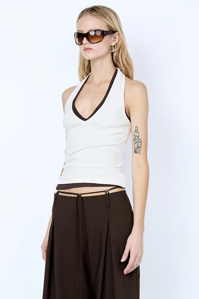 Ayla Halter Top - Ivory