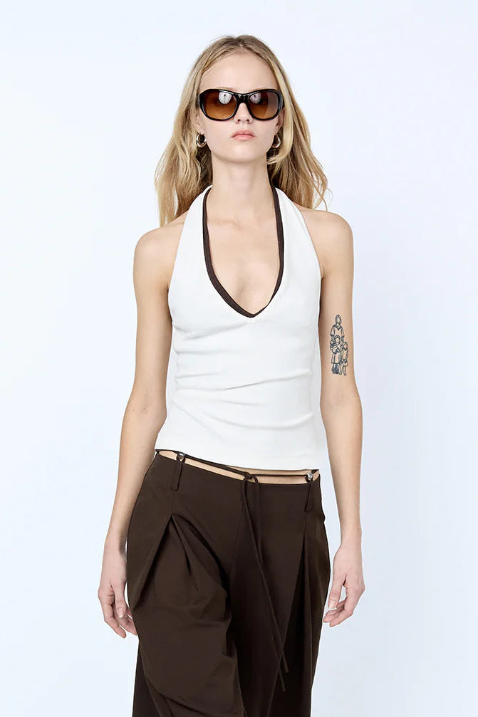 Ayla Halter Top - Ivory