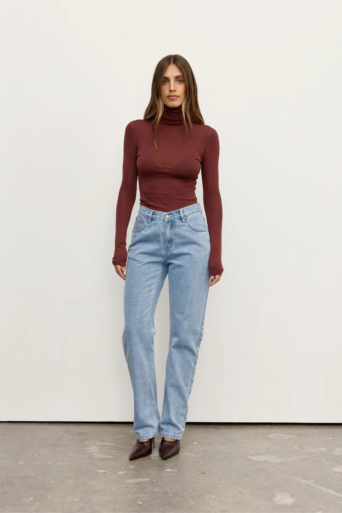 AIRLIE TOP - BURGUNDY