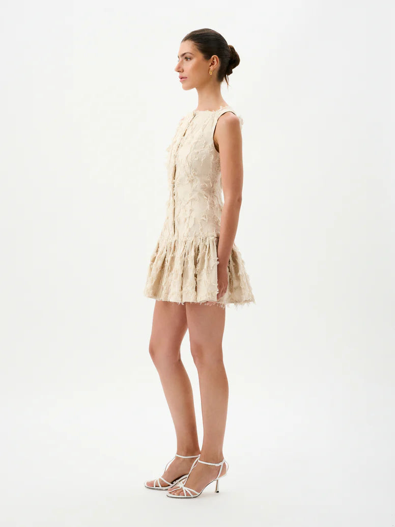 BASIL MINI DRESS - DANDELION BROCADE