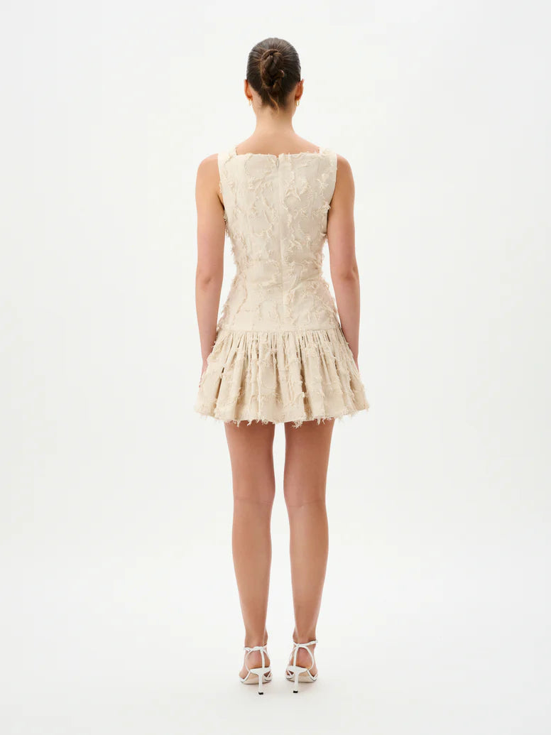 BASIL MINI DRESS - DANDELION BROCADE