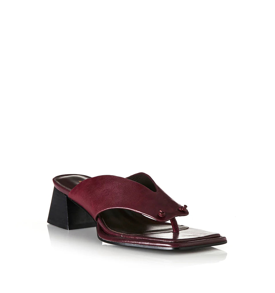 ALINA - BURGUNDY OILY LEATHER
