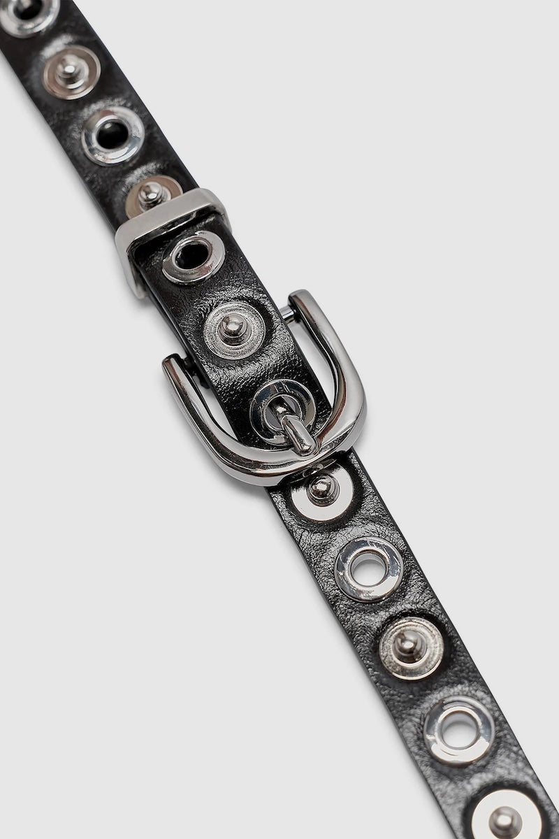 EYELET BELT - SILVER