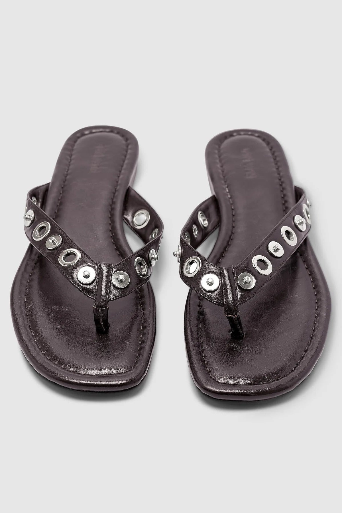 Eyelet Sandal - Burnt Coffee