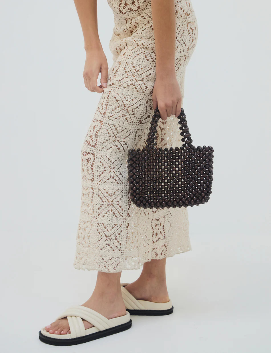 Bon Bon Beaded Bag - Brown