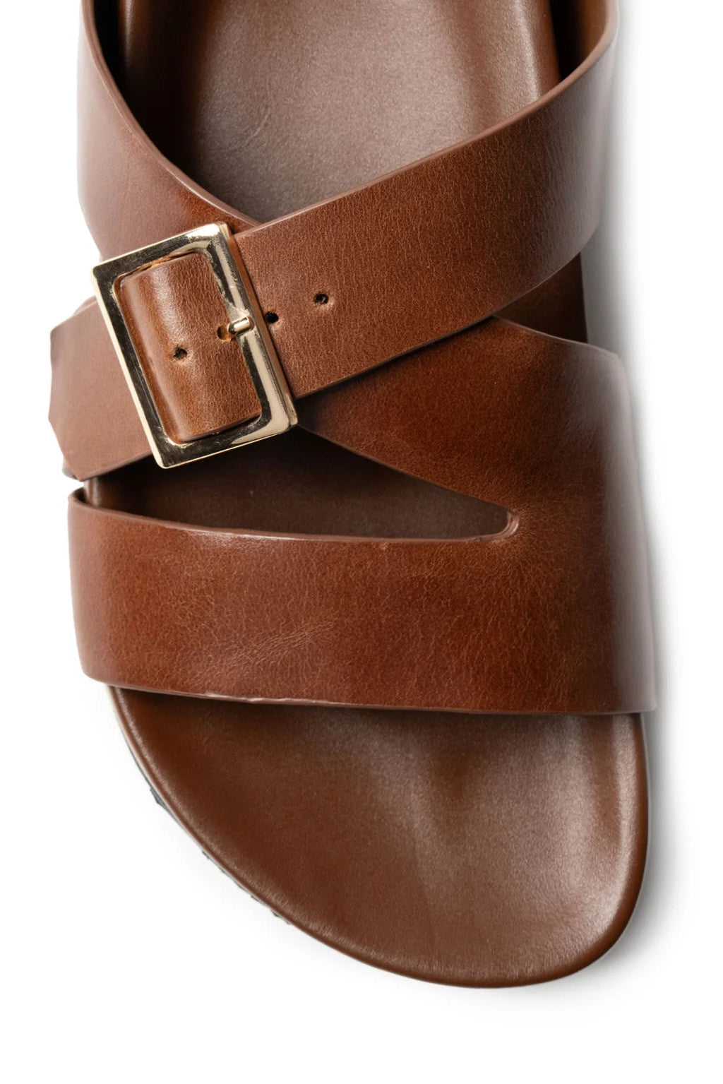 Buckle Strap Slide - Cognac