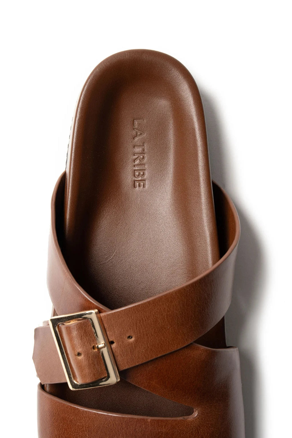 Buckle Strap Slide - Cognac