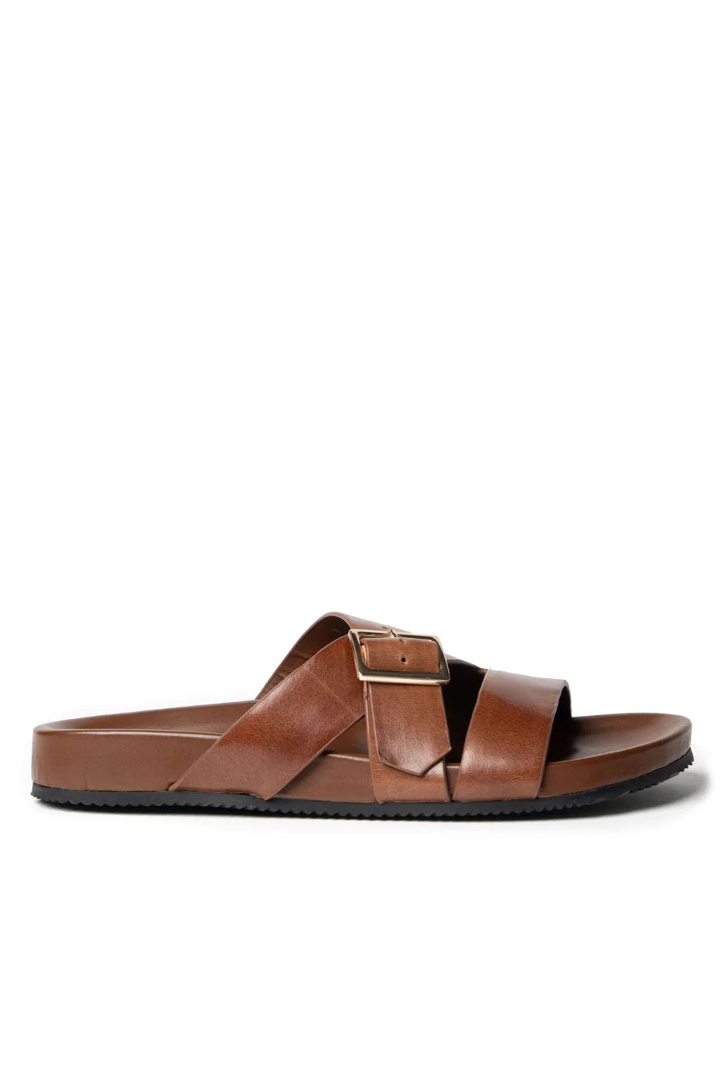 Buckle Strap Slide - Cognac