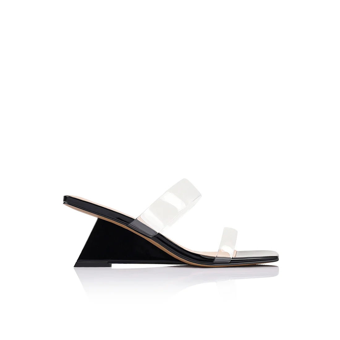 BAMBI WEDGE - BLACK PATENT LEATHER