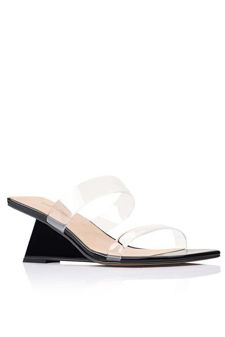 BAMBI WEDGE - BLACK PATENT LEATHER