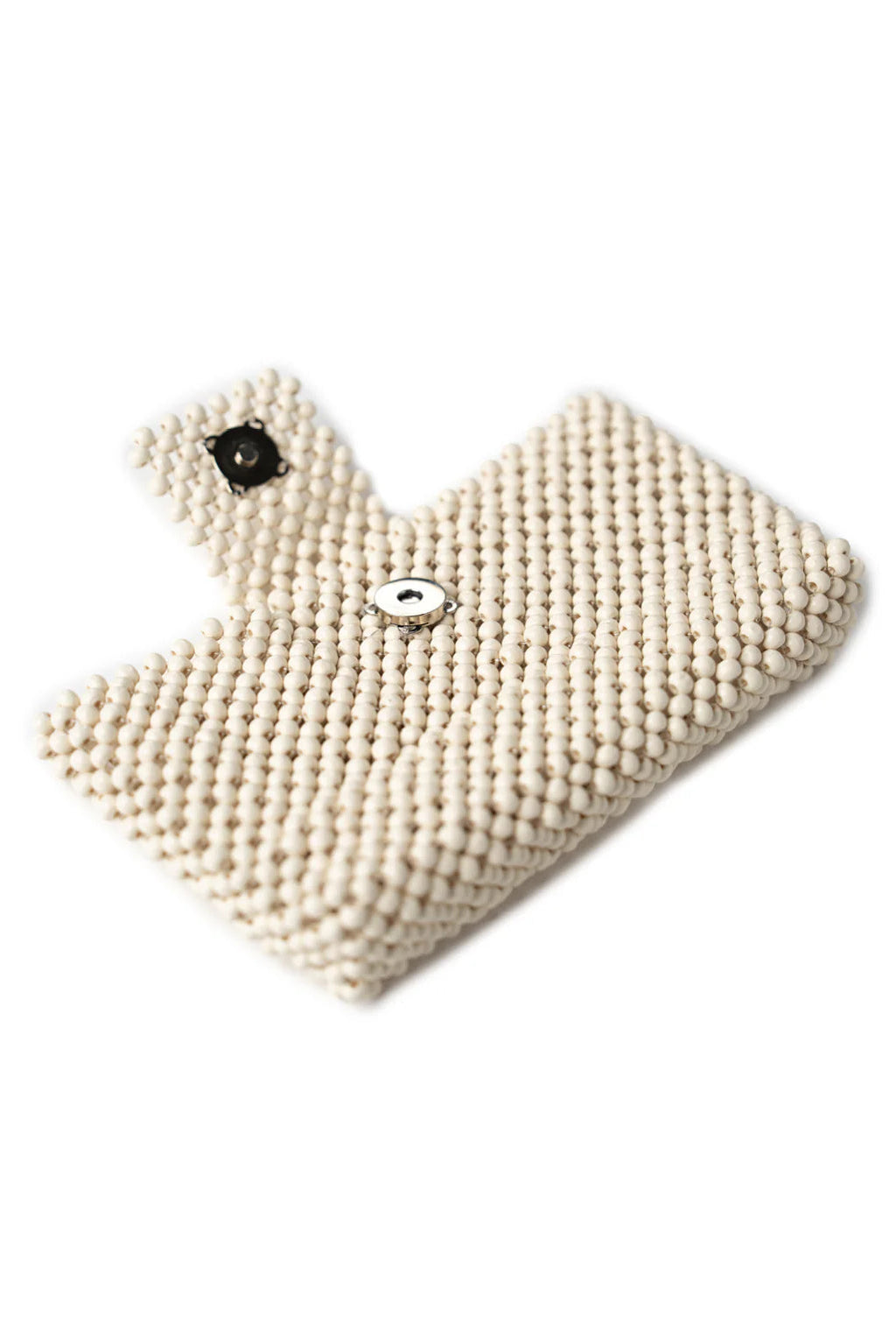 Beaded Wallet - Cream
