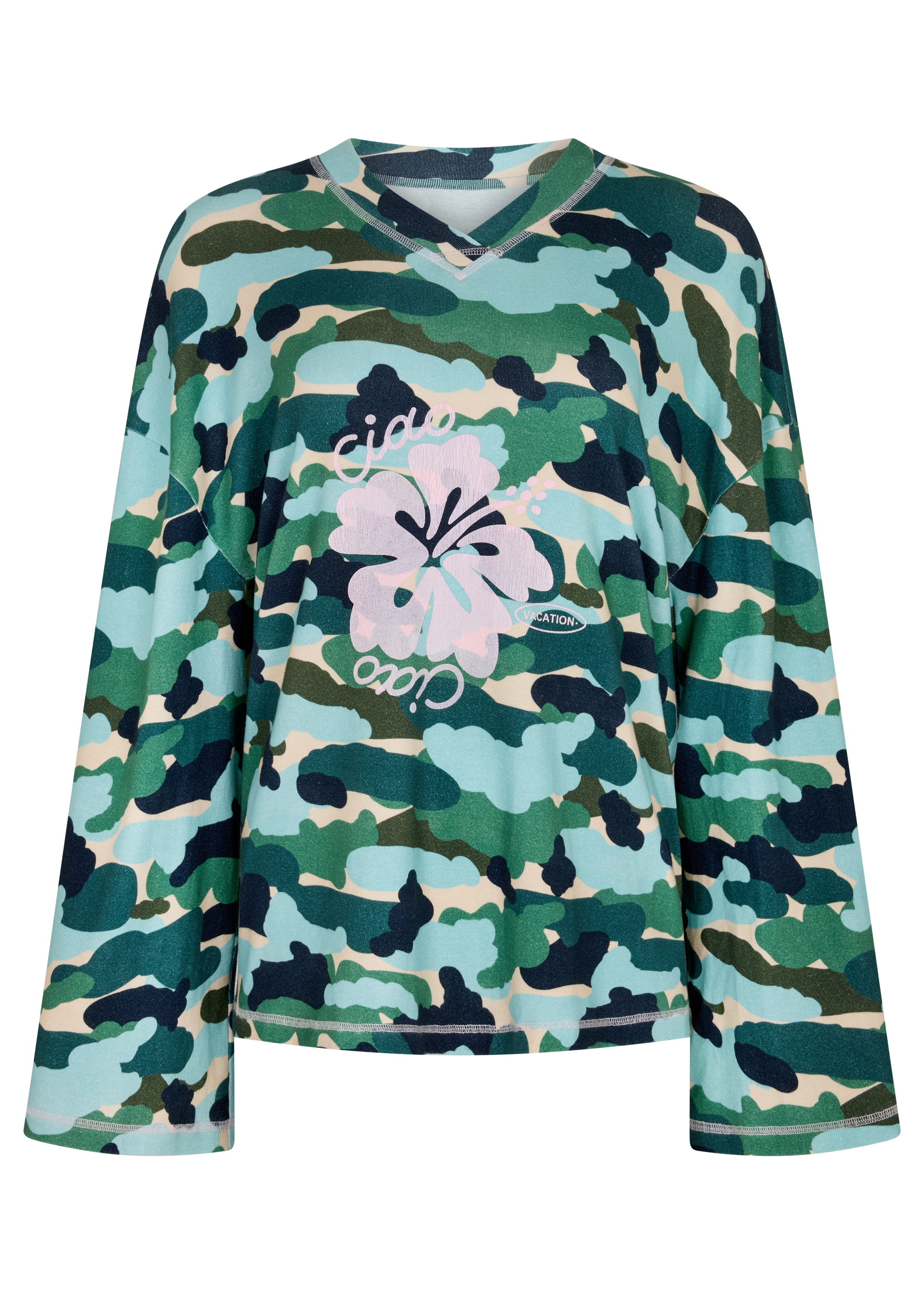 Camo hibiscus speedway tee