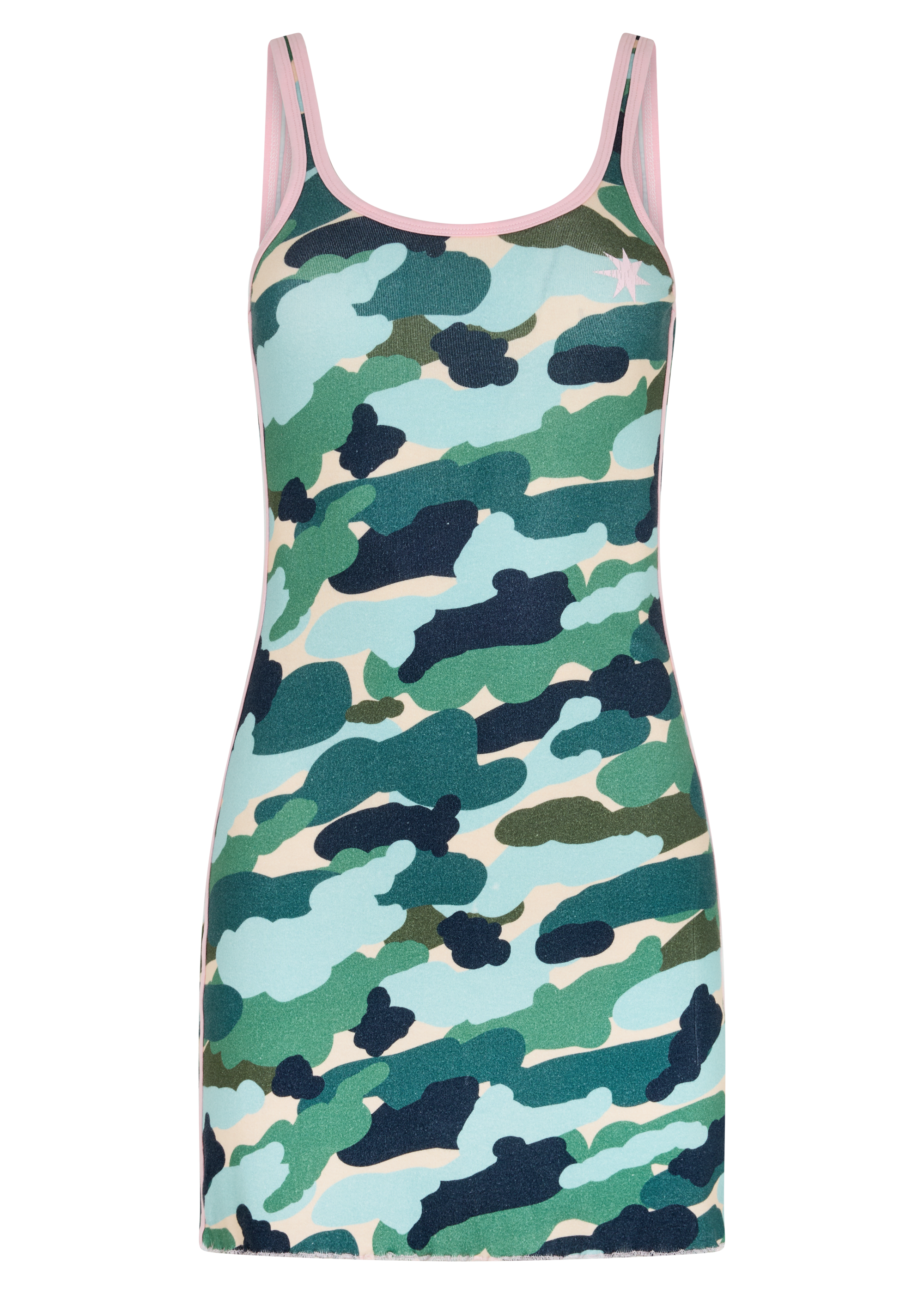 Camo hibiscus mini dress