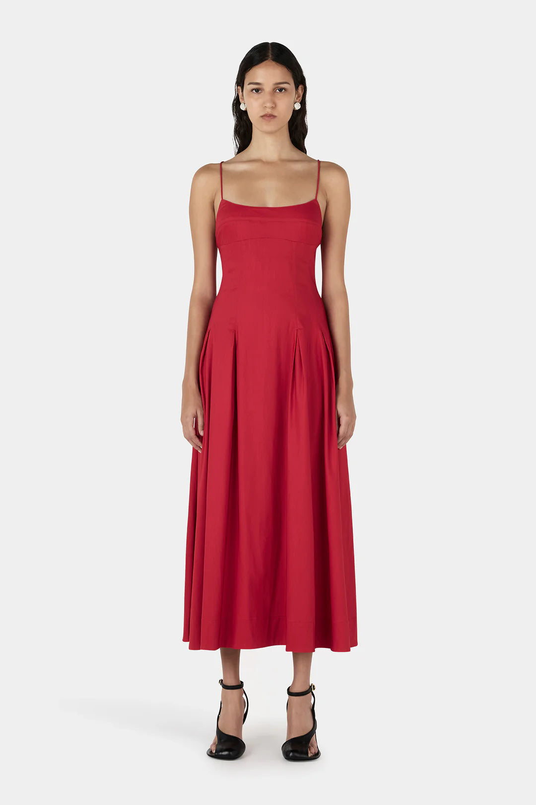 Carlotta Midi Dress - Samba Red