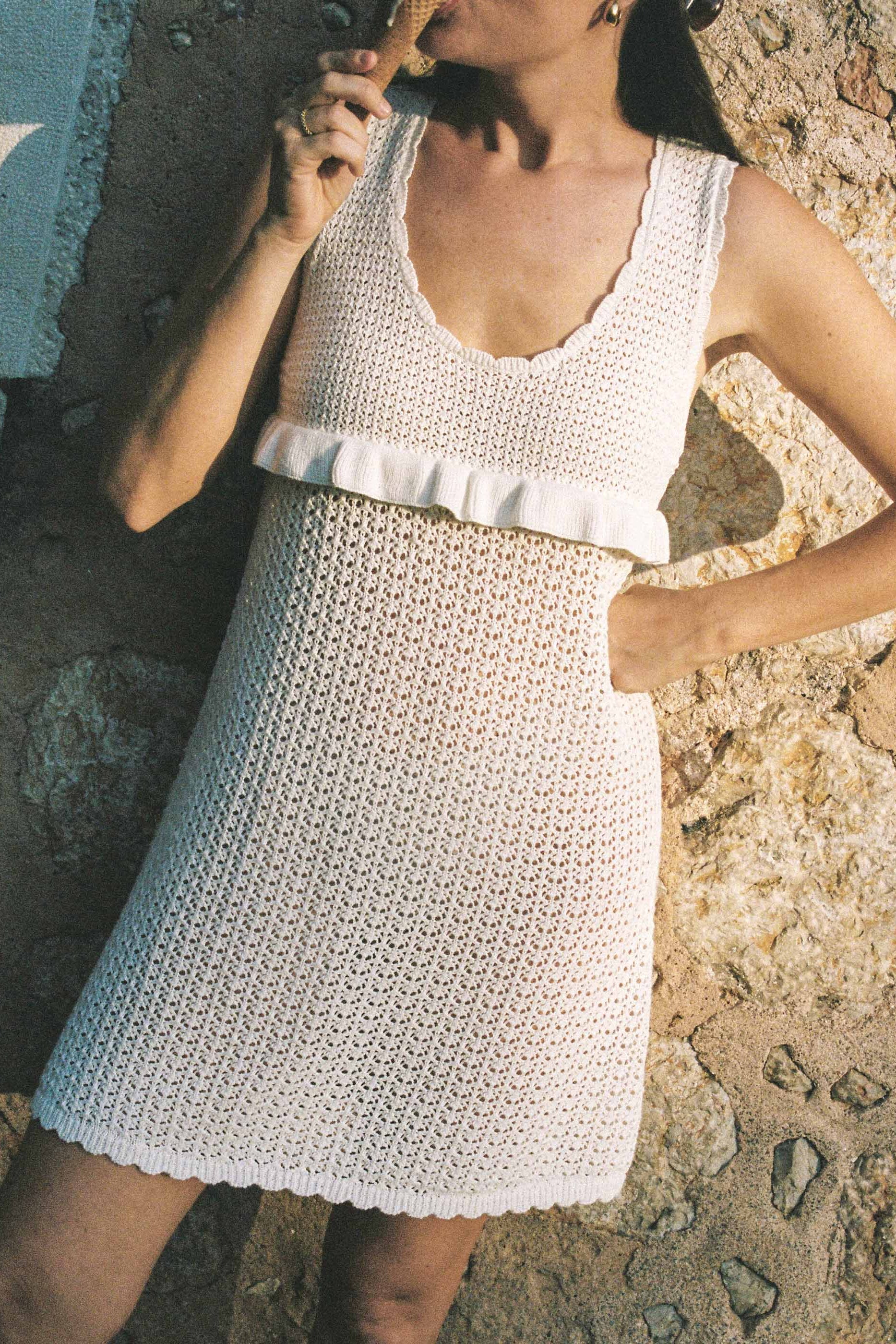 Pointelle Amelia Mini Dress