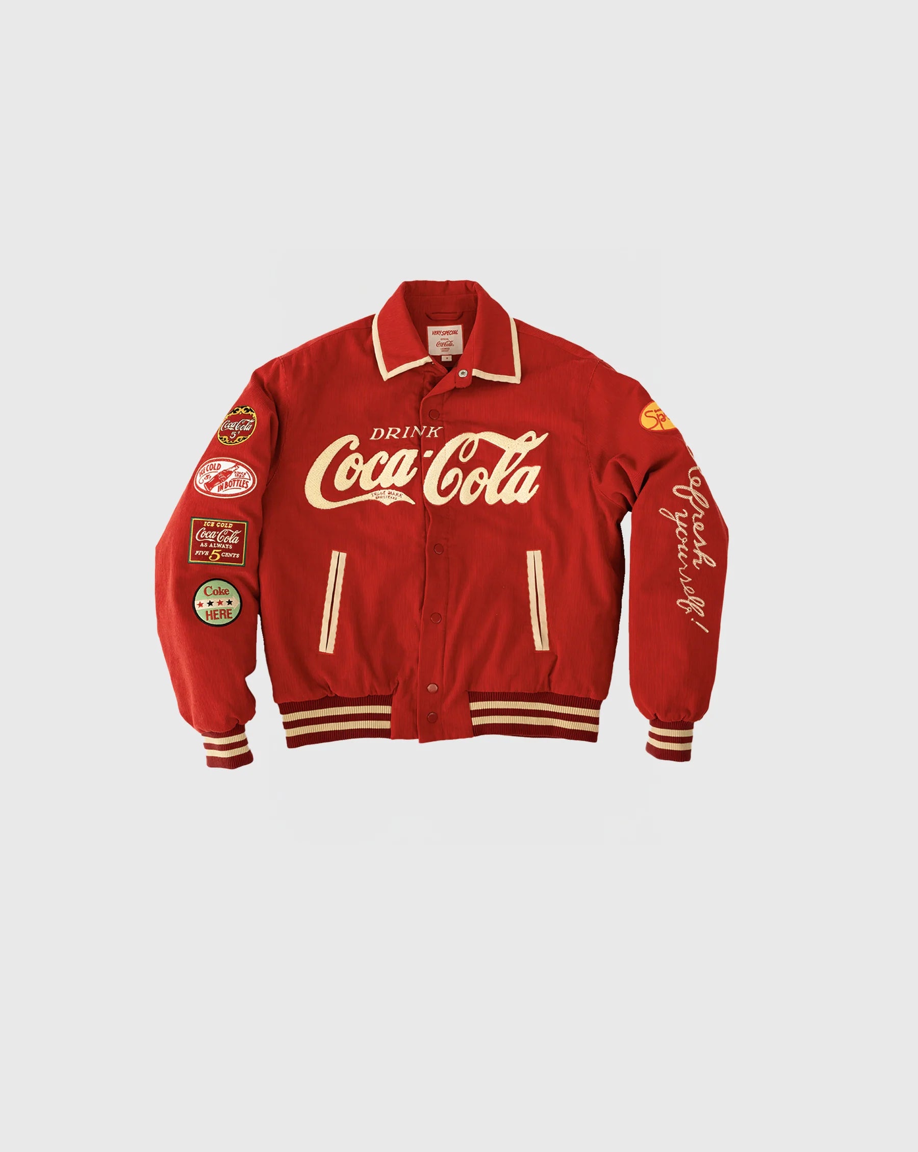 Classic Coke Varsity Jacket - red