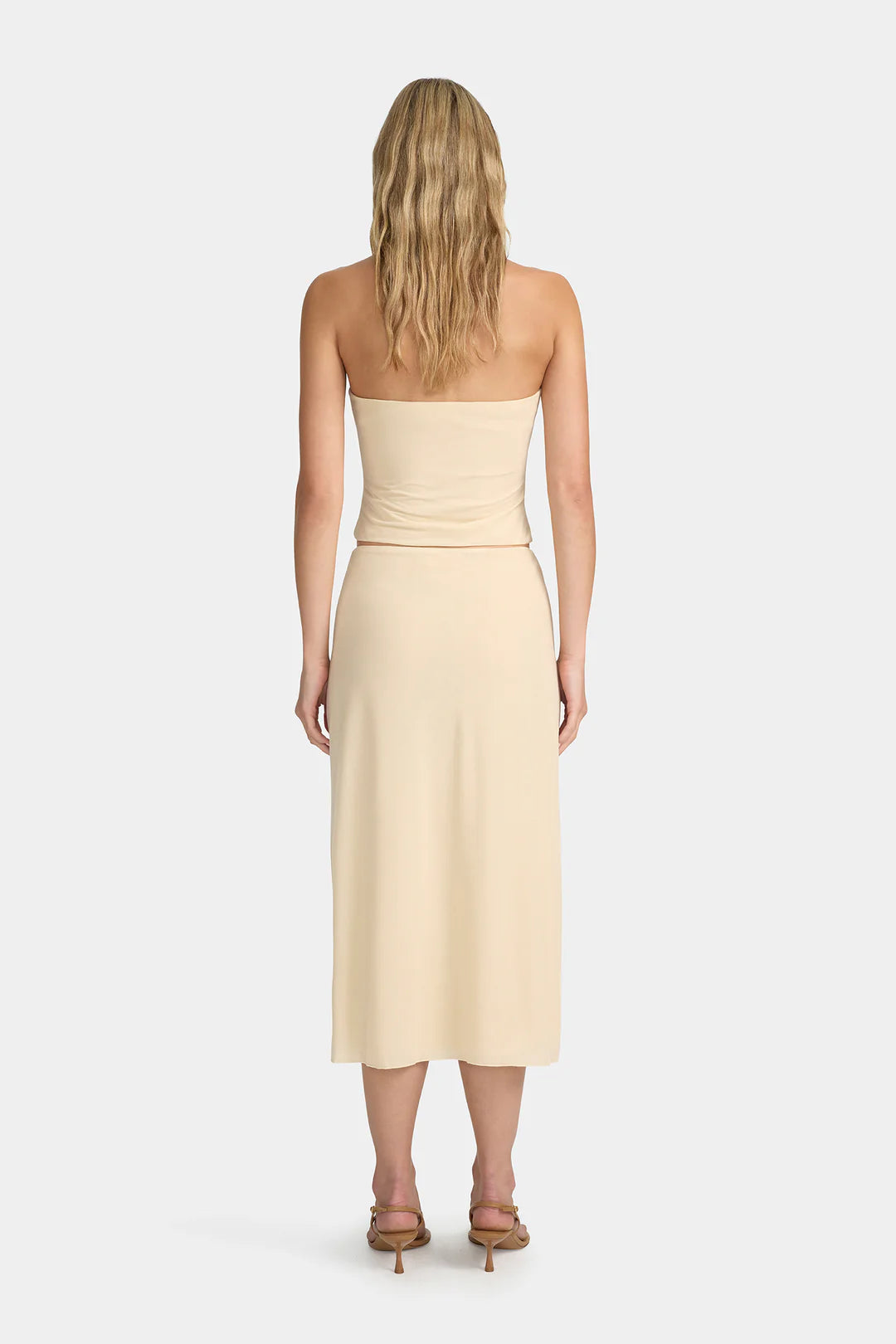 Leura Midi Skirt - Beige