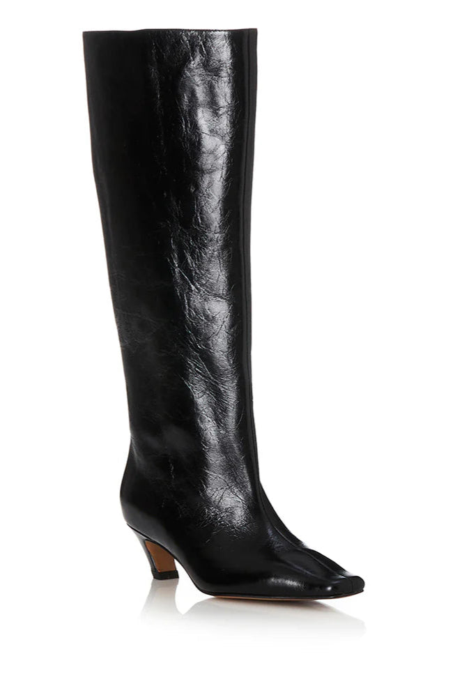 Crawford - black oily leather