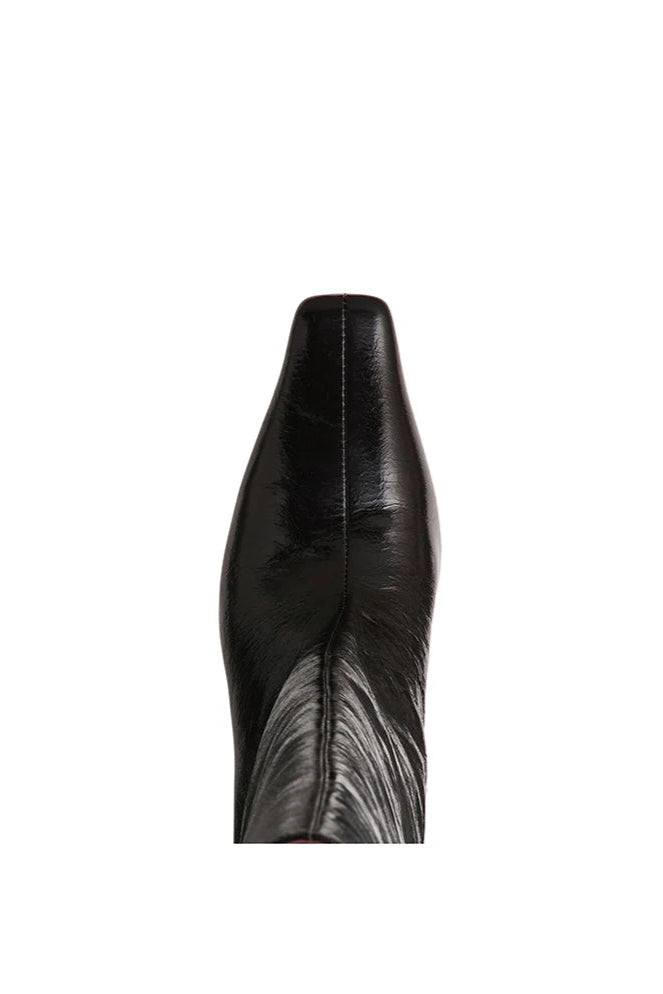Crawford - black oily leather