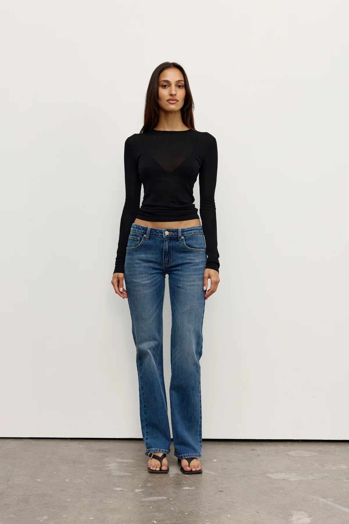 DOLLIE STRETCH BOOTLEG JEAN - BLUE HAZE