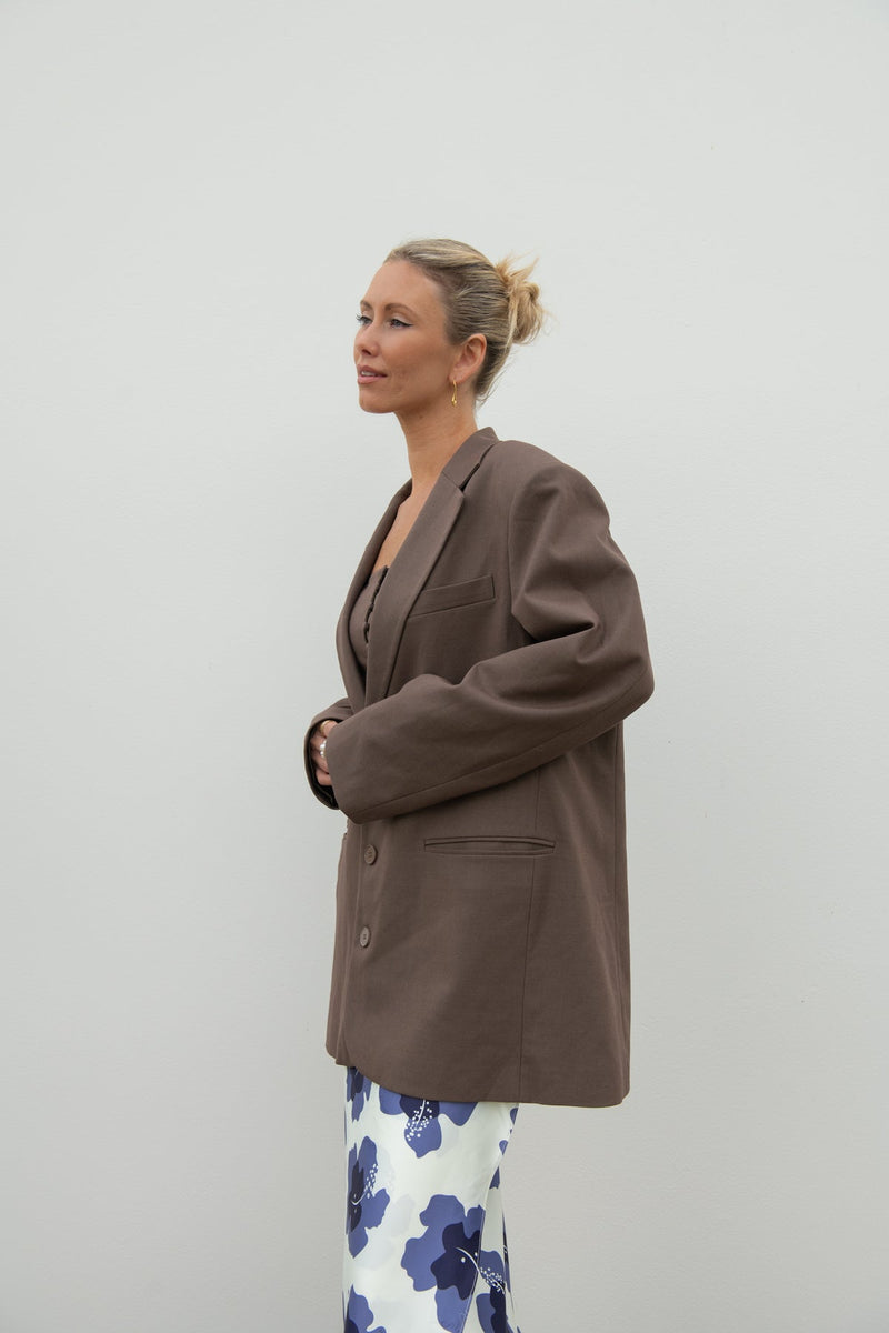 ENZO BLAZER - CHOCOLATE