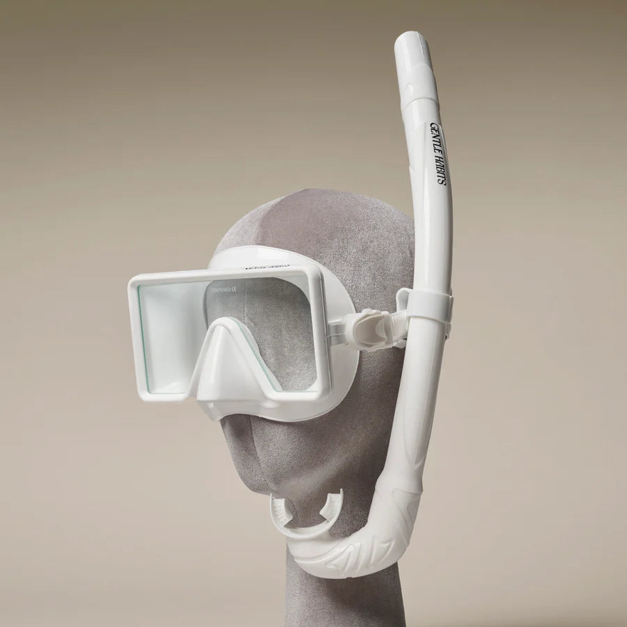 BARBADOS DIVE MASK AND SNORKLE - WHITE