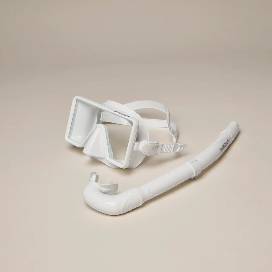 BARBADOS DIVE MASK AND SNORKLE - WHITE