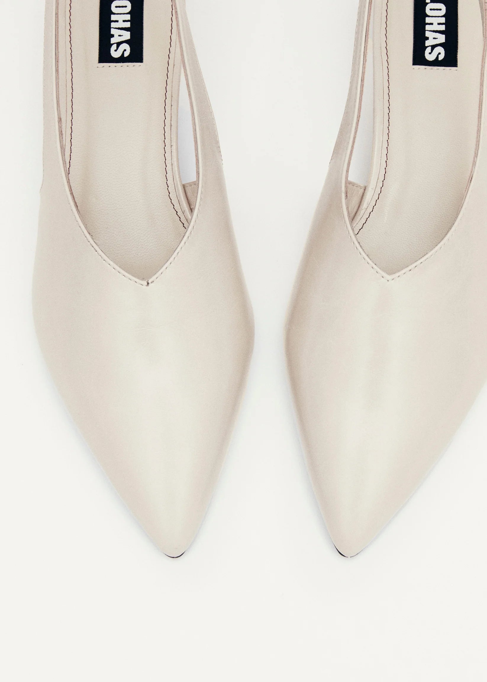 Eros Cream Leather Mules