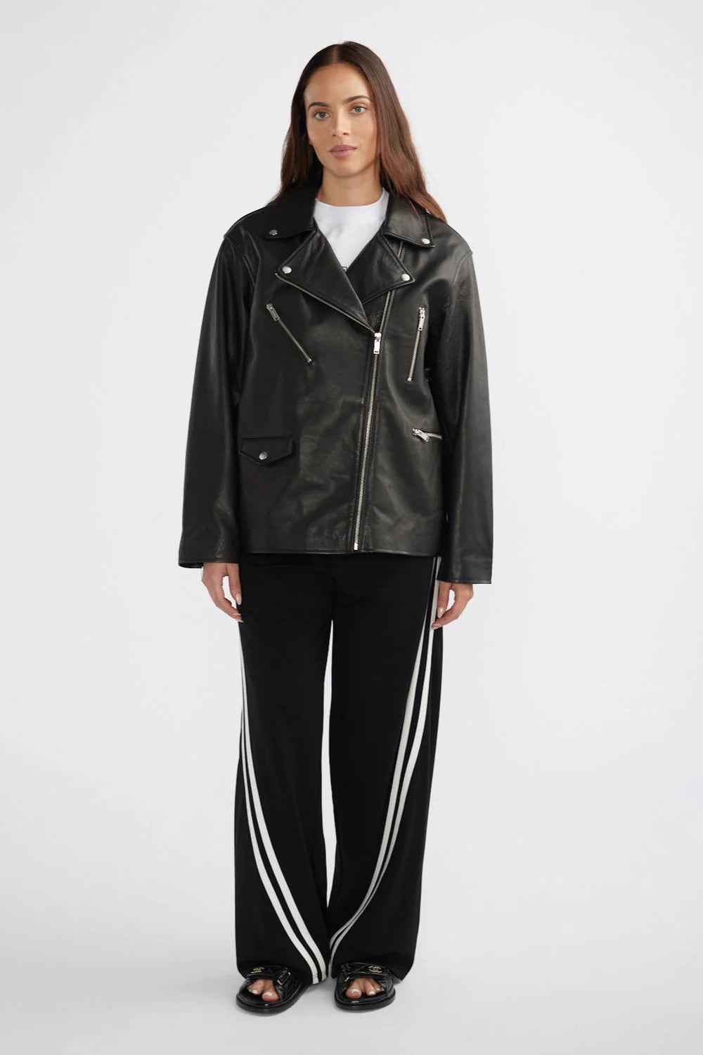 CORE LEATHER JACKET - BLACK