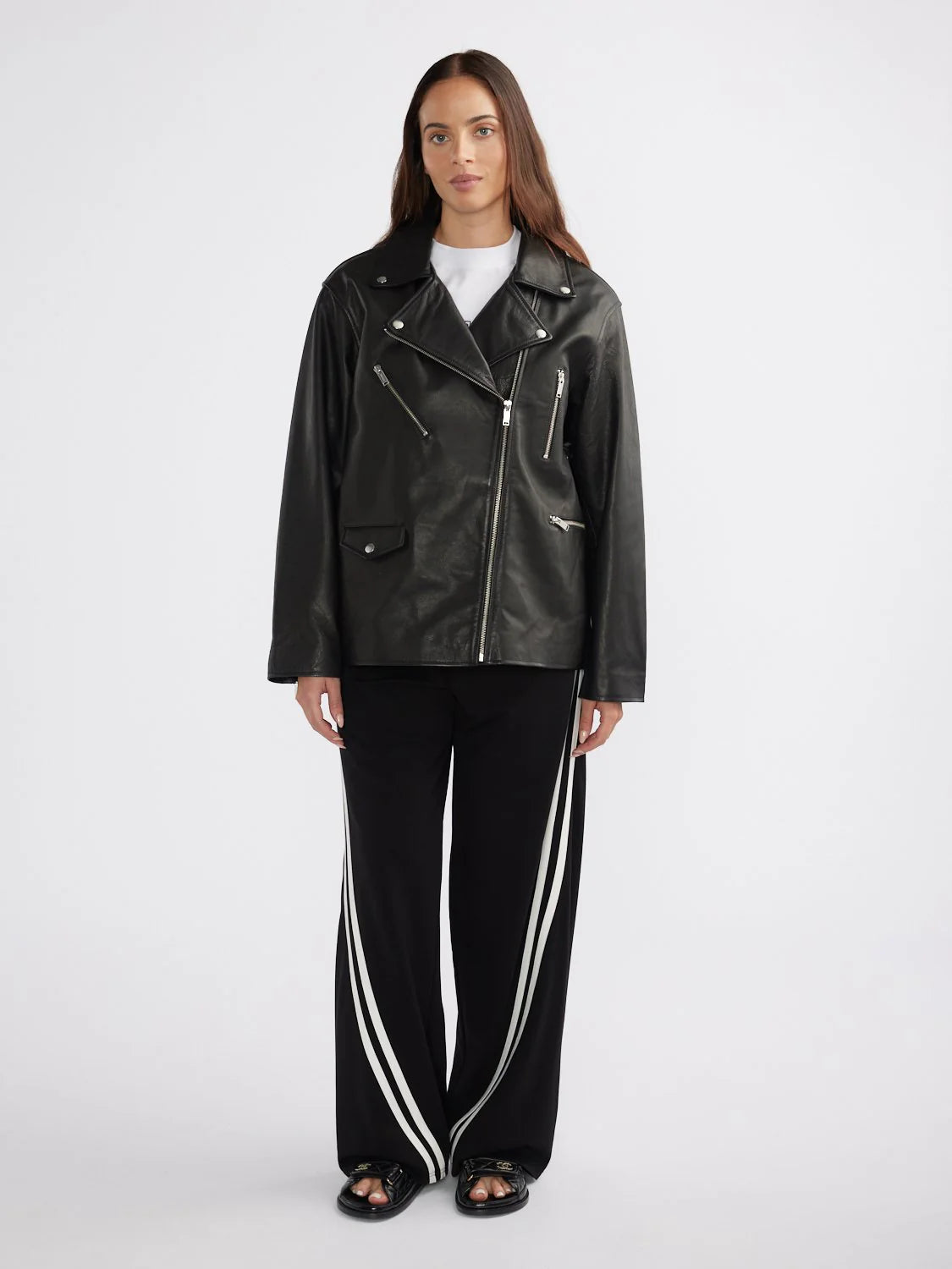 CORE LEATHER JACKET - BLACK