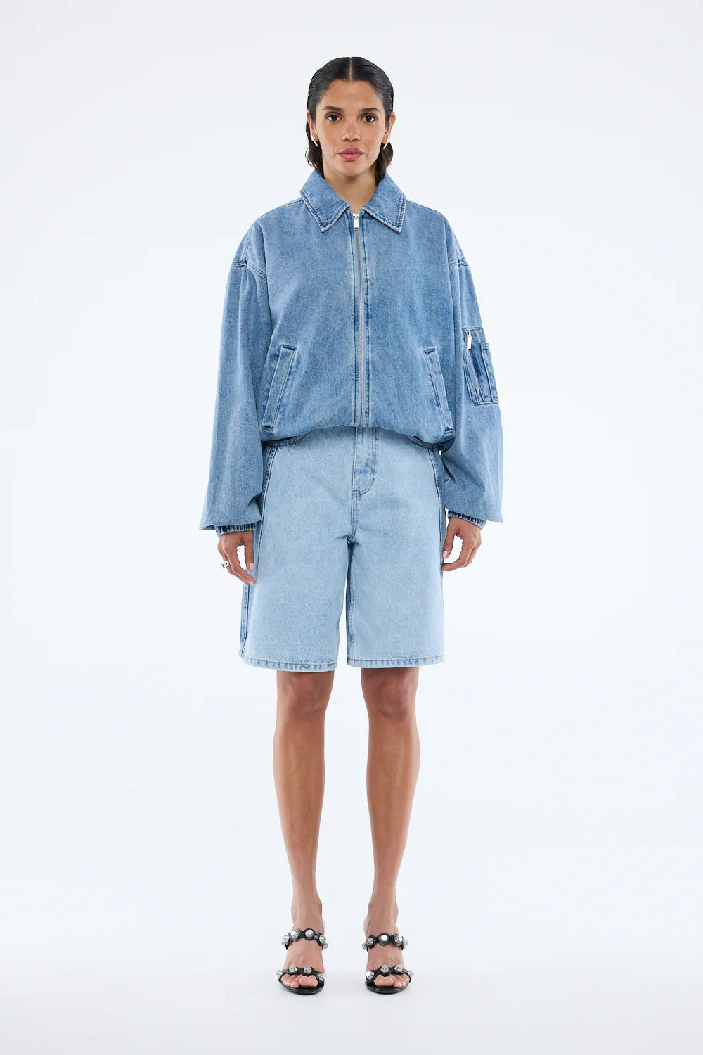 HARLOW DENIM BOMBER