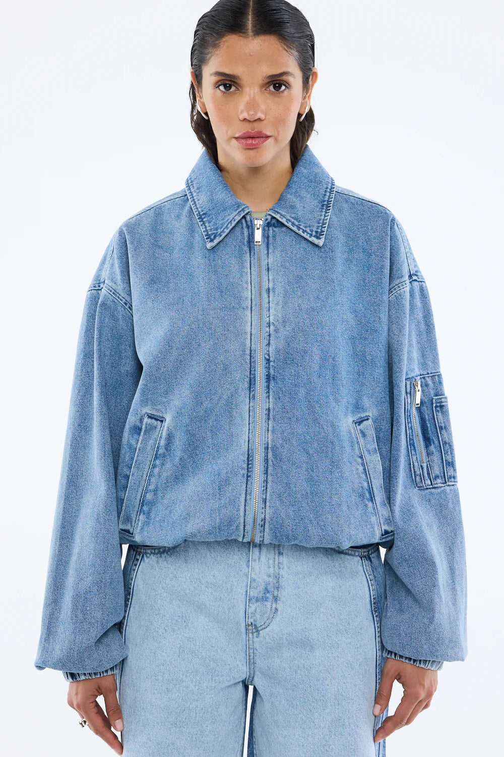 HARLOW DENIM BOMBER