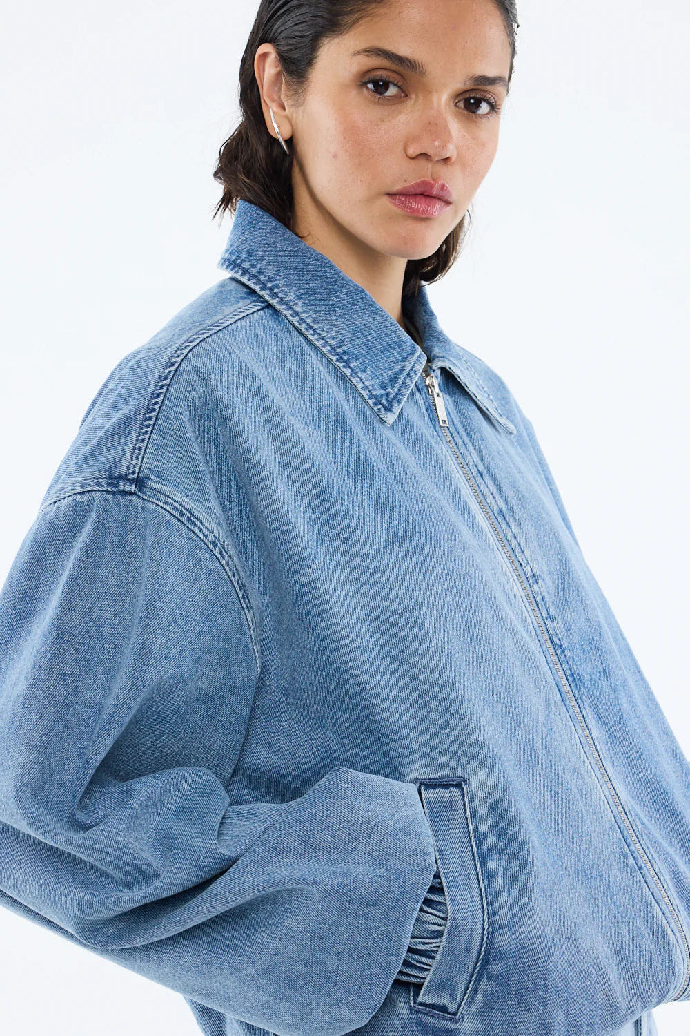 HARLOW DENIM BOMBER