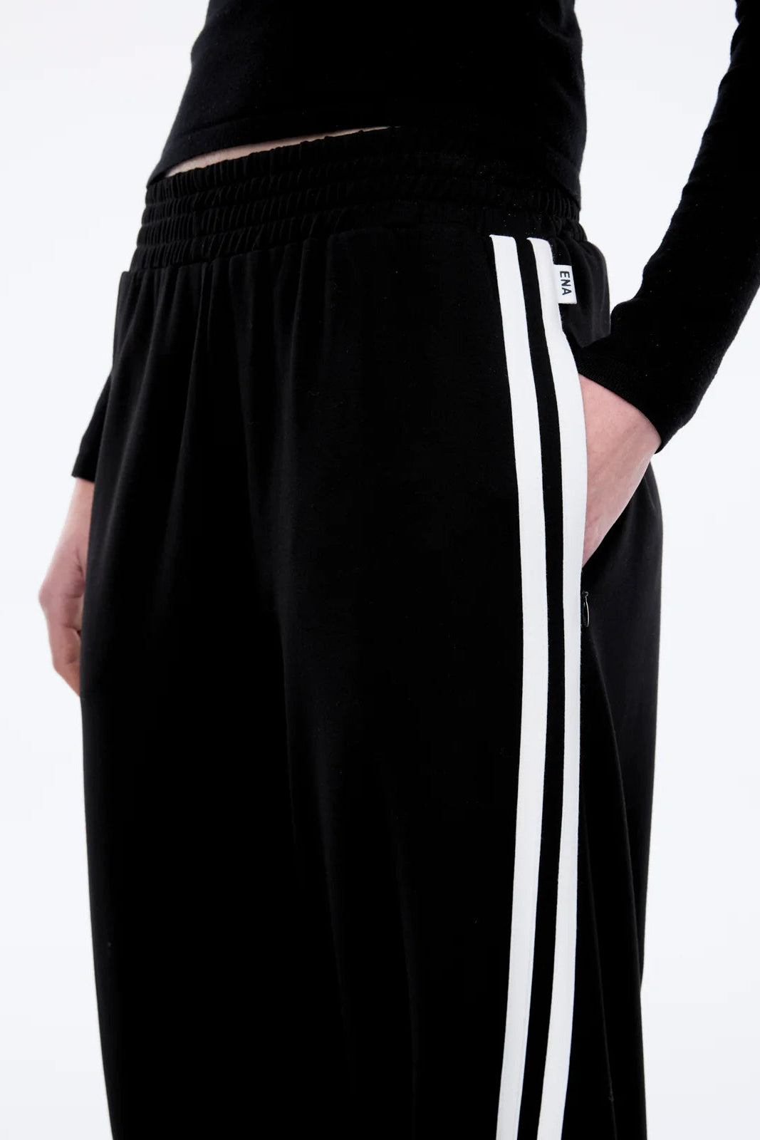Valentina Stripe Pant - Black/Off White