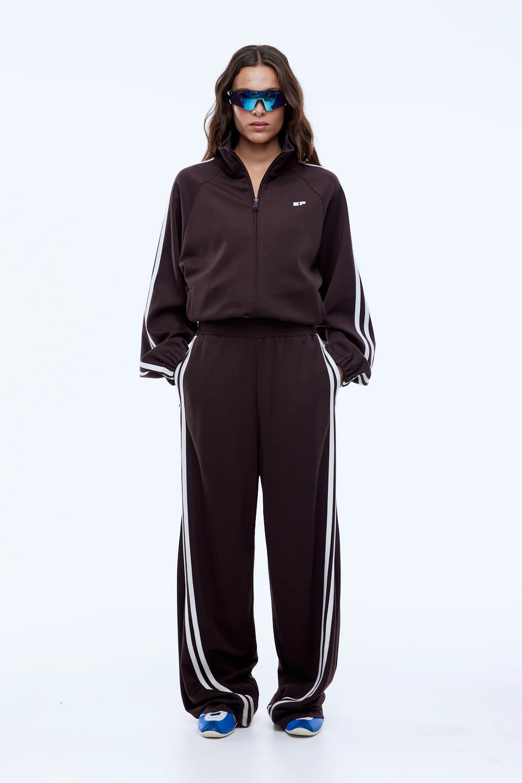 VALENTINA STRIPE PANT - COCOA