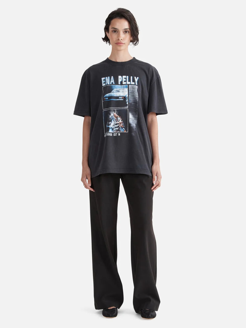 FAST LANE OVERSIZED TEE - VINTAGE BLACK