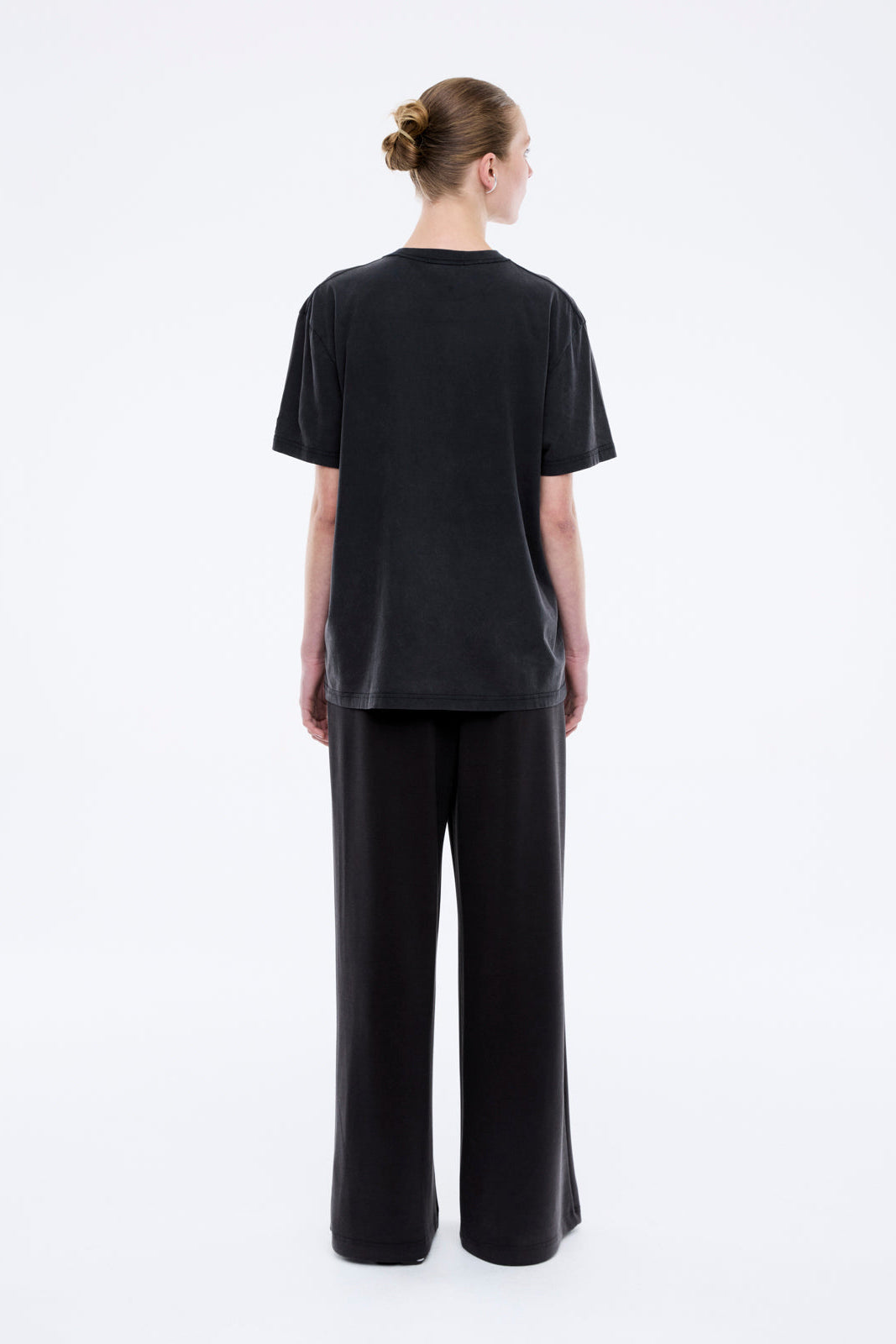 JESSIE OVERSIZED TEE COLLEGE - VINTAGE BLACK