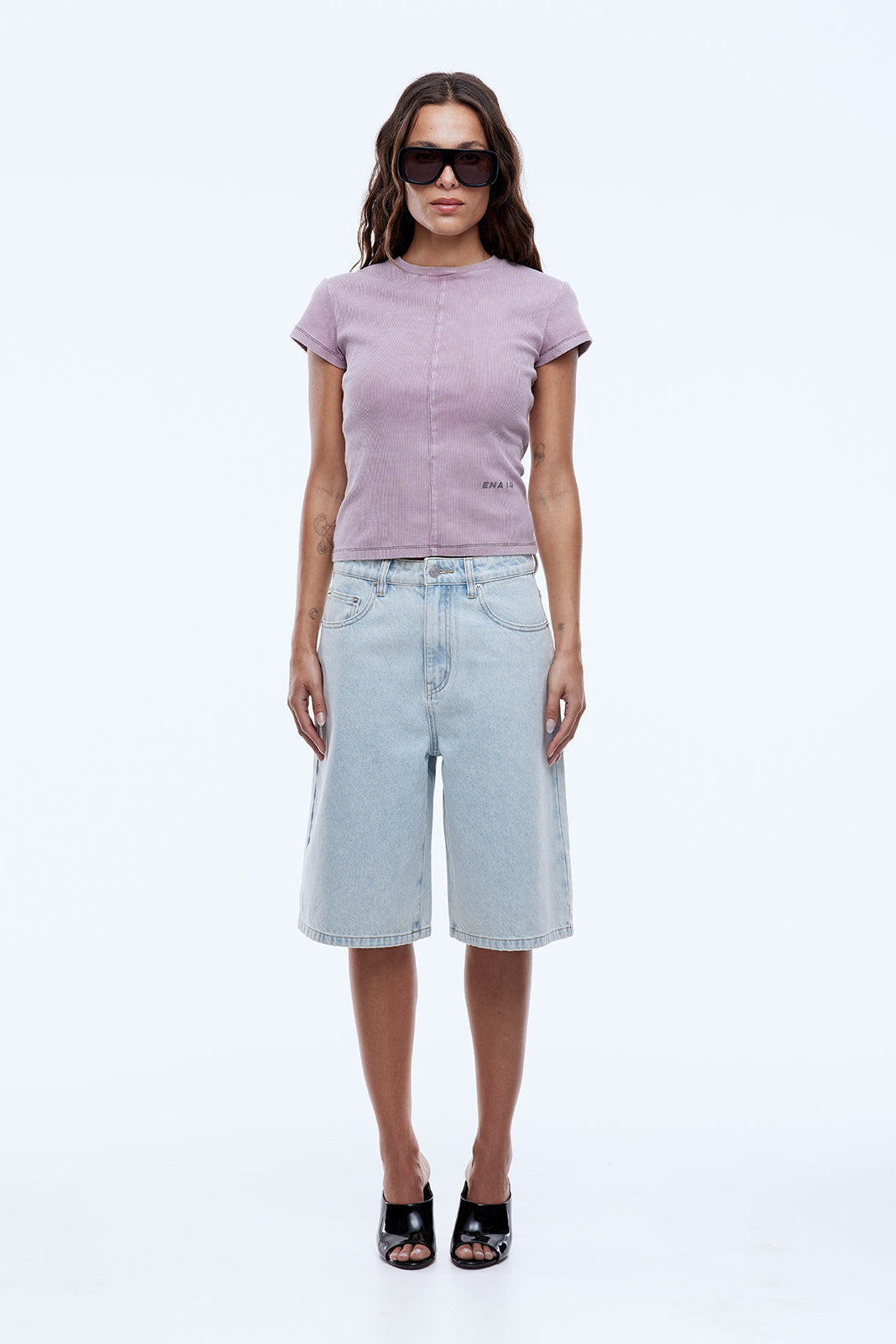 GRACIE BERMUDA SHORT - LIGHT WASH