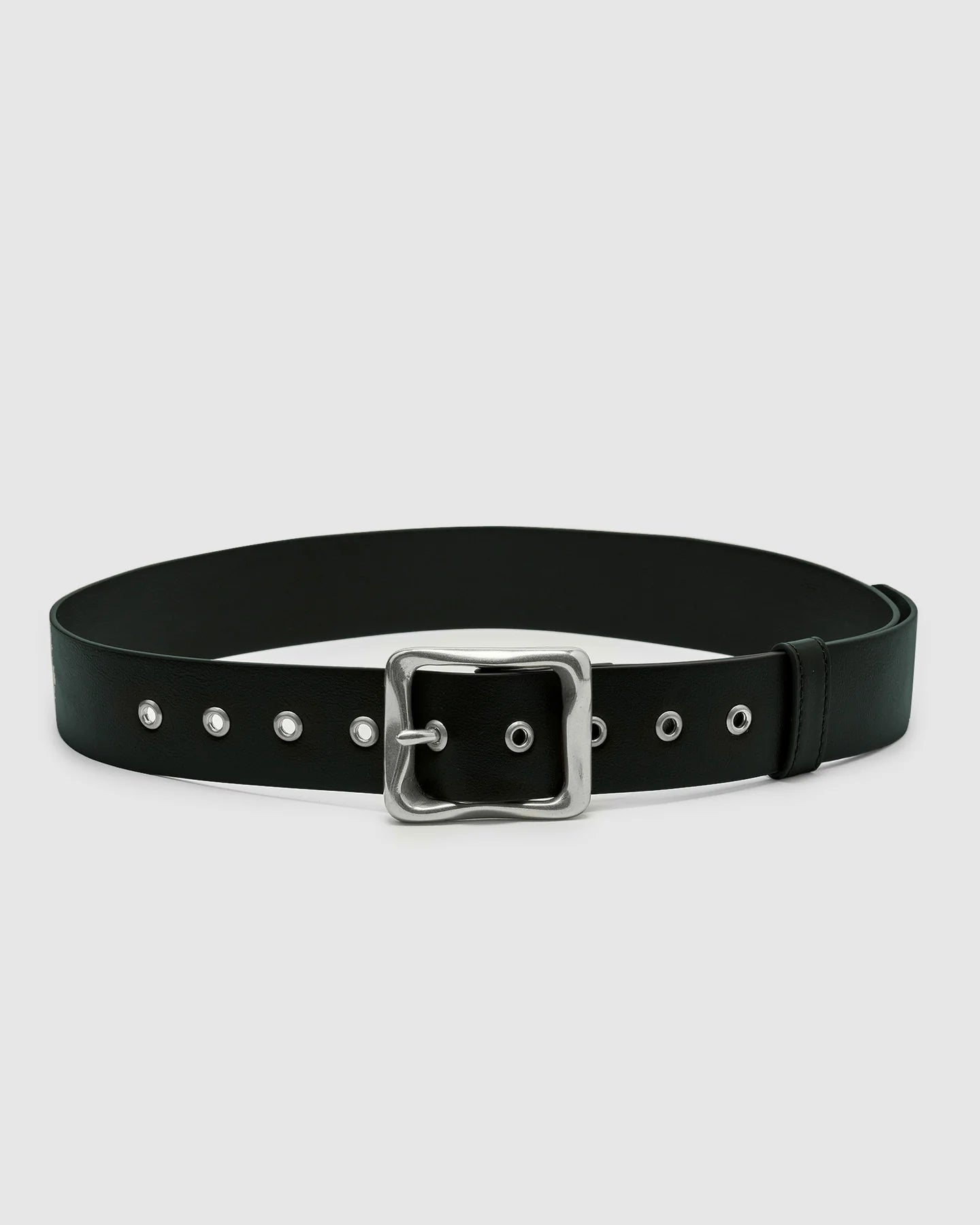 EVERYDAY BUCKLE BELT - BLACK/SILVER