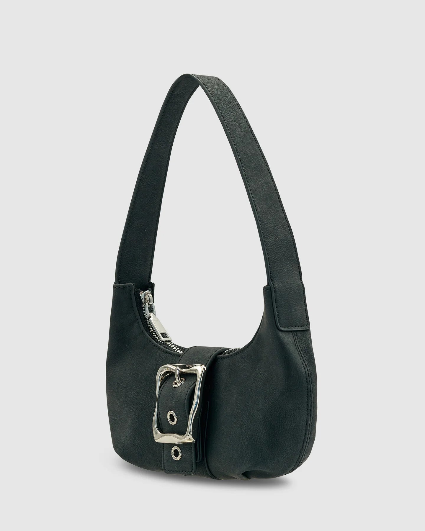 EVERYDAY MINI BAGUETTE BAG - BLACK CORN LEATHER