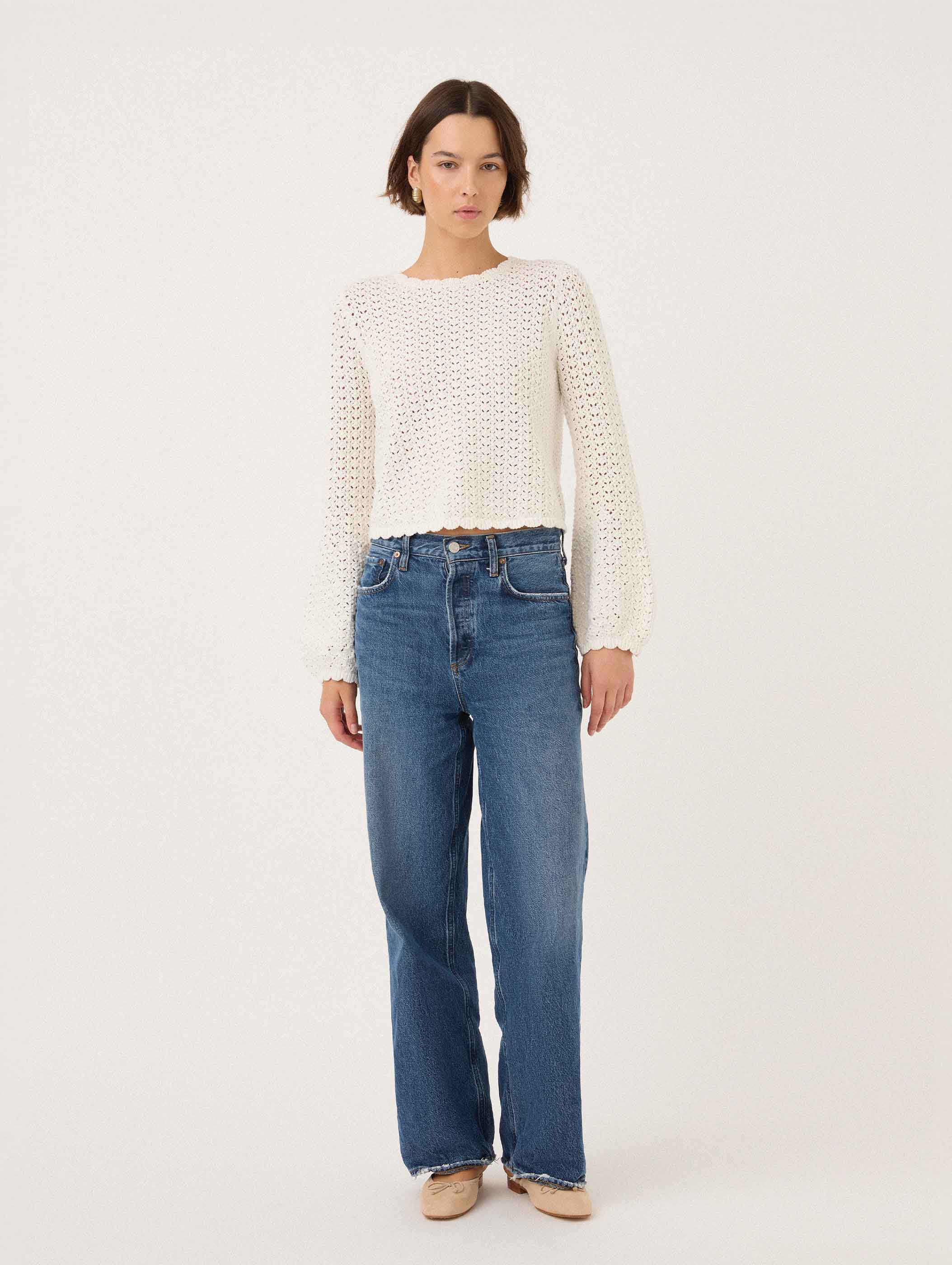 Pointelle Pullover