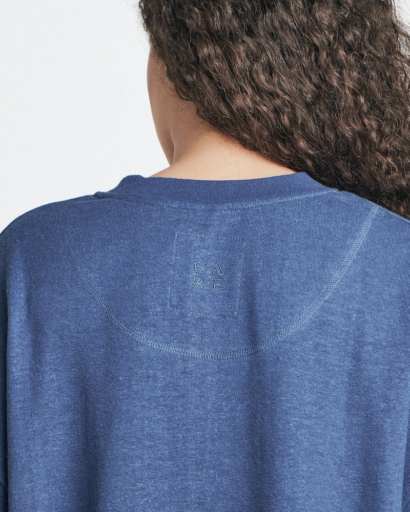 THE CREW NECK SWEATER - WASHED NAVY