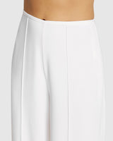 LEIGH WIDE LEG PANTS - WHITE