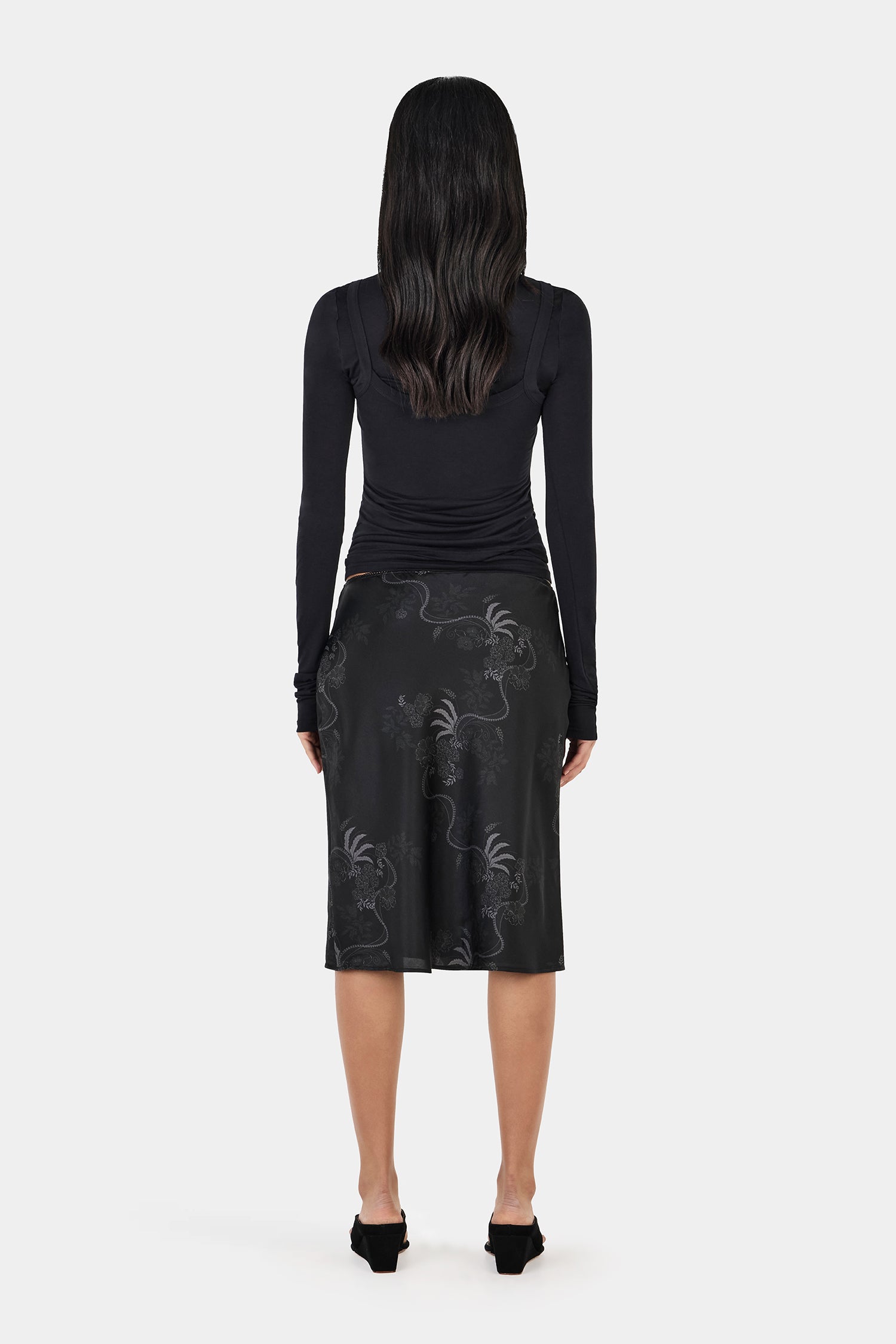 Bek Midi Skirt - Belladonna Shadow