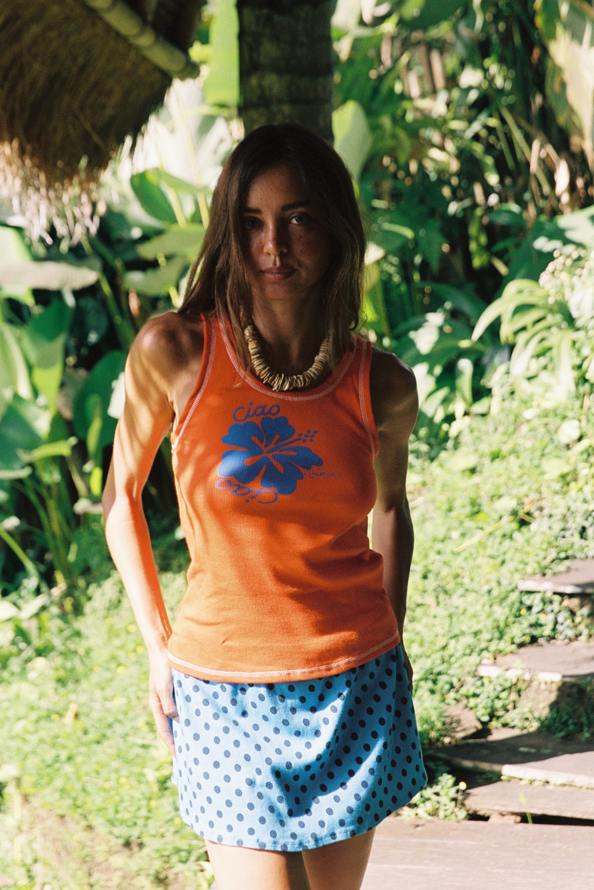 HIBISCUS RIBBED TANK