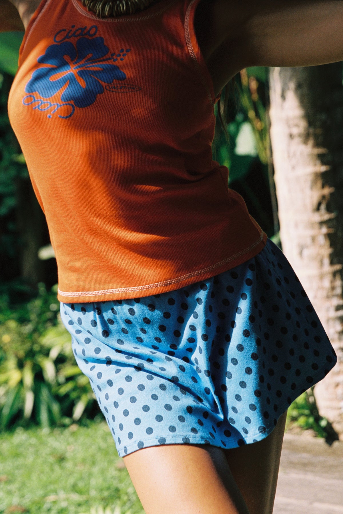 HIBISCUS RIBBED TANK