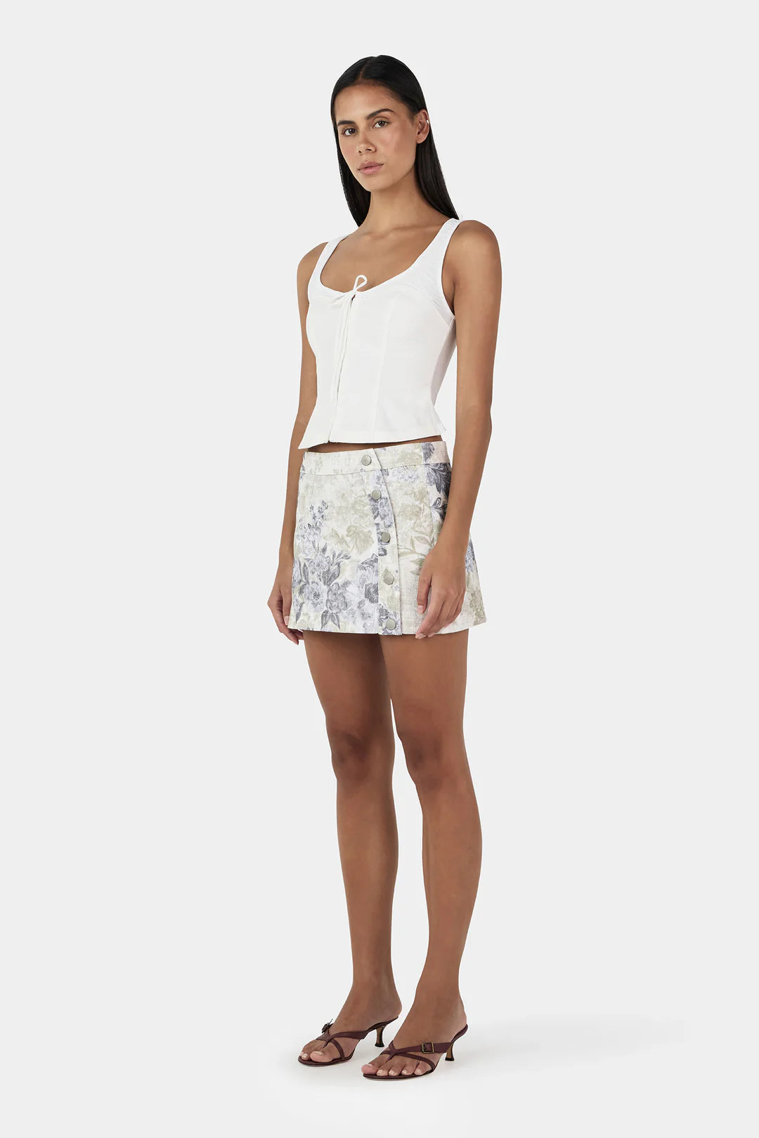 AGGIE SKIRT - BOTANIC DENIM
