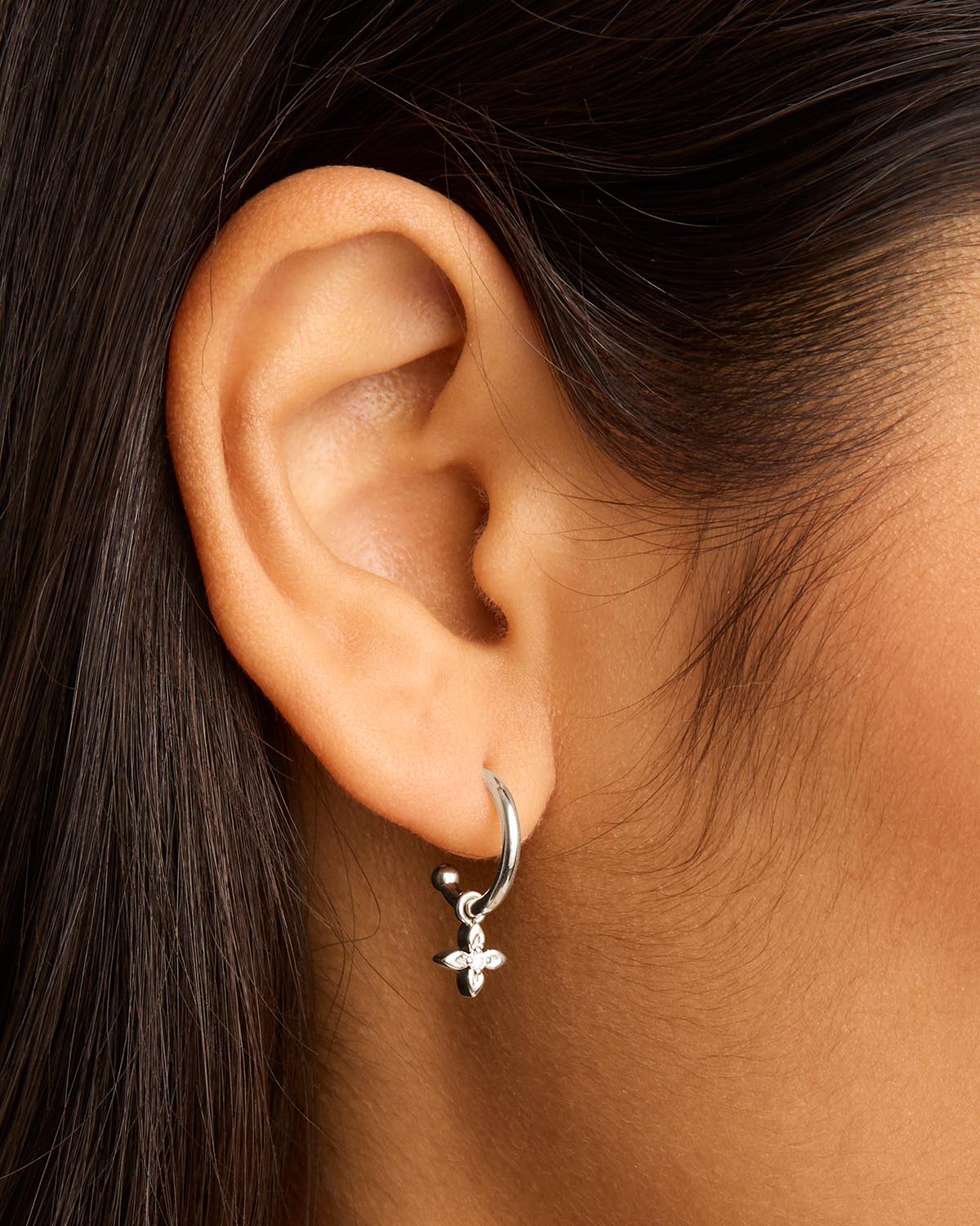 Live in Light Hoop Earrings - Sterling Silver