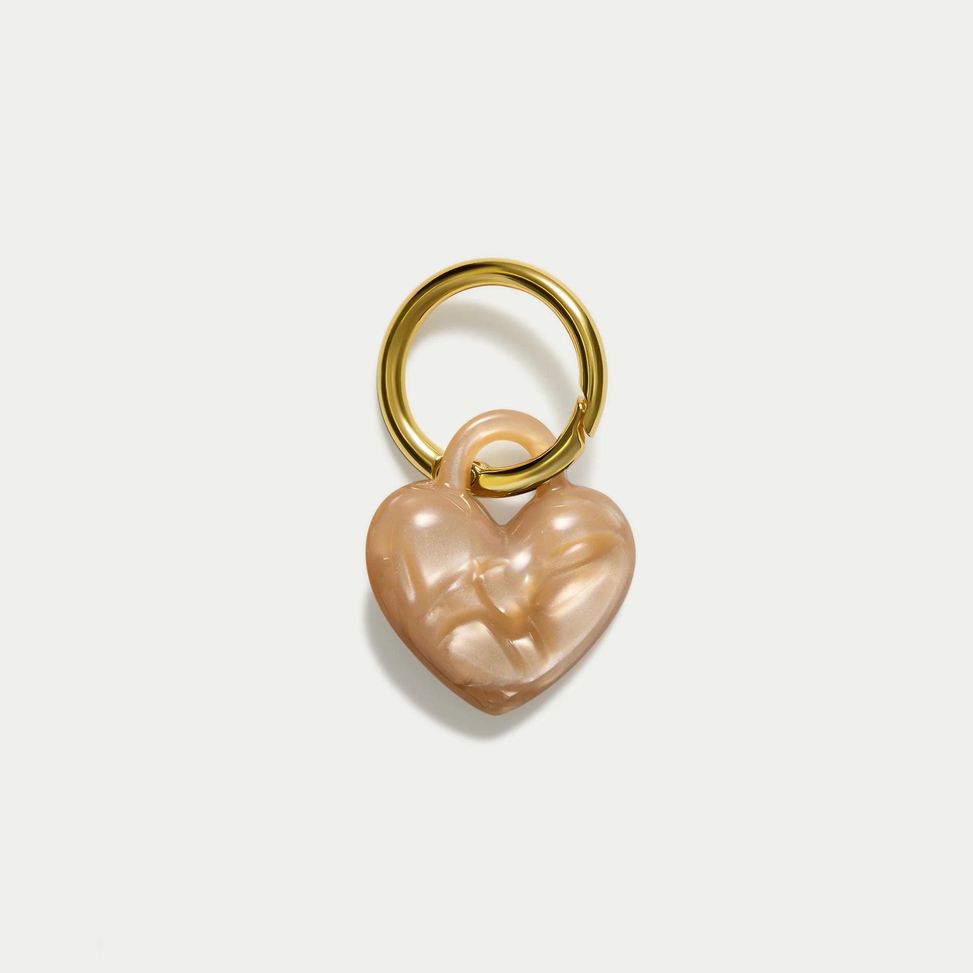 Puffy Heart Keychain - Abalone